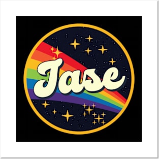 Jase // Rainbow In Space Vintage Style Posters and Art